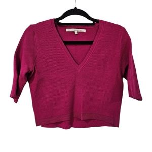 Rachel Roy Womens Crop Knit Blouse